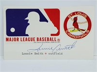 Lonnie Smith Autographed 3X5 Note Card