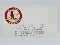 Steven Eugene (Steve) Swisher Autographed 3X5