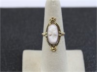 10k gold cameo ring