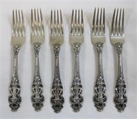 6 Crown Baroque sterling silver dinner forks
