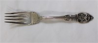 Crown Baroque sterling silver meat fork