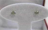 Diamond solitaire earrings