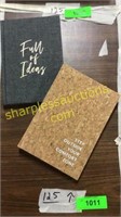 Cork and cloth covered notebooks