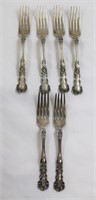 6 Sterling silver Buttercup dinner forks