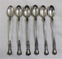 6 sterling silver Buttercup ice tea spoons