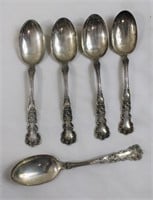 5 sterling silver Buttercup spoons