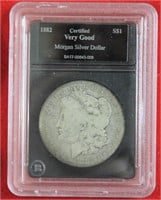 1882  Morgan silver dollar