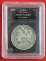1883S  Morgan silver dollar