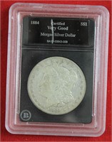 1884  Morgan silver dollar
