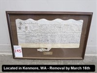 ENGLISH VELLUM INDENTURE, MARCH 7, 1665 LEASE OF