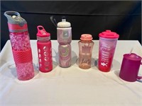 X6 assorted pink to-go cups. Including 2 breast ca