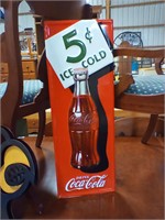 Coca cola metal sign