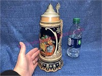Vintage Thorens music box beer stein 11in tall #1