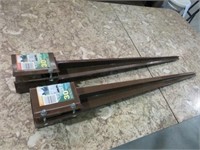 PAIR OF 30" HIGH STEEL FENCE POST