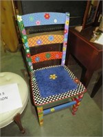 NEAT PAINTED FLOWER CHAIR