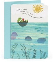 Hallmark Get Well Card (Turtle Floating)