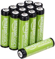 AmazonBasics 12-Pk AAA Rechargeable Batteries, 800