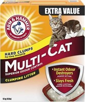ARM & HAMMER Multi-Cat Litter 18kg, Superior Odour