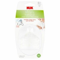 (2) NUK Simply Natural Fast Flow Nipples 6+m,