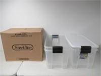 "As Is" Sterilite 4-Pk 66L Ultra Latch Box, Clear