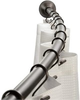 iDesign Curved Metal Shower Curtain Rod, 41-72" -