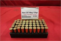 Ammo .357 Mag 43 Rounds, 7 Brass Miwall 125 Gr.