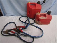 2 Gal & 1 Gal Gas Tanks & Jumper Cables