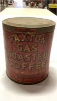 Vintage Paxton gas coffee tin