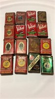 16 vintage tobacco tins