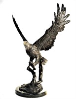 BRONZE EAGLE WITH FISH