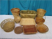 Baskets Larger is 7" T x 18 1/2" x 10"