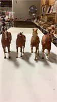 4 Breyer horses 1 broken leg