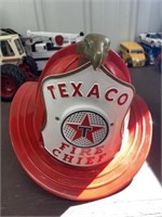 Texaco Fire Chief Plastic Helmet Battery Operated