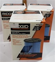 Ridgid Wet / Dry Vac Filter - qty 3