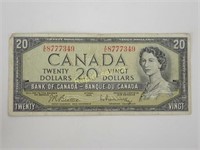 1954 Canadian 20 Dollar bill