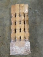 12 wooden spindles