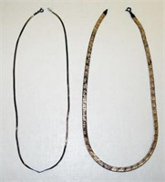 STERLING FLAT CHAIN NECKLACES (2)