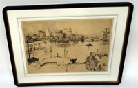CLEMENTS "BALTIMORE HARBOR" ETCHING