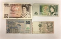 England, Italian & Nigeria Banknotes