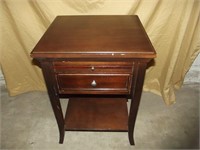 Wood End Table 19" x 18" x 27 1/2"