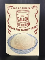 Vintage ice cream shoppe litho print poster