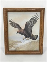 Framed eagle print