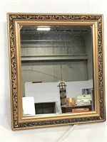 Lighted mirror wall art with crucifix inside