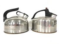Two Revere ware tea kettles