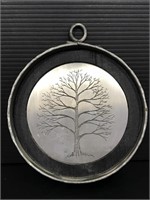 Etched tree wall art