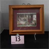 FRAMED TEDDY BEAR SHOP PRINT 10X12