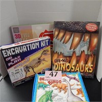 ASSORTED DINOSAUR THEMED ITEMS