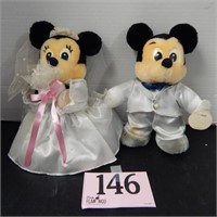 MICKEY & MINNIE MOUSE WEDDING COUPLE BY TOMY 9 IN