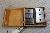 6pc machinist 1-2-3 block set w/ wood box