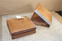 2pc 12x12" wooden sine plates